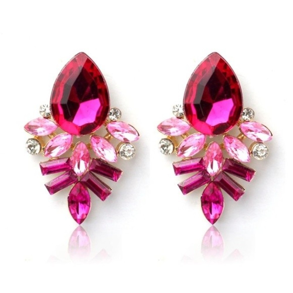 Pink Crystal Earrings